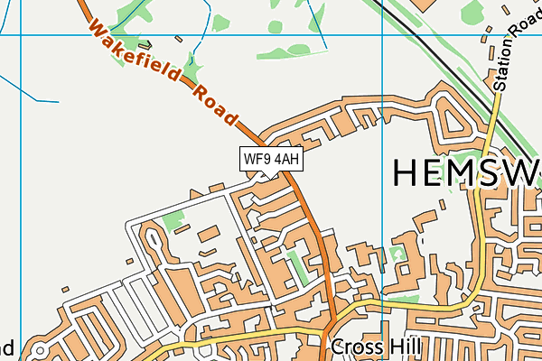 WF9 4AH map - OS VectorMap District (Ordnance Survey)