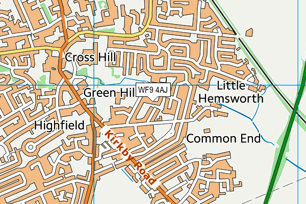 WF9 4AJ map - OS VectorMap District (Ordnance Survey)