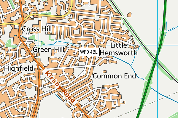 WF9 4BL map - OS VectorMap District (Ordnance Survey)