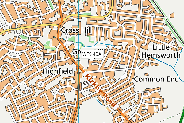 WF9 4DA map - OS VectorMap District (Ordnance Survey)