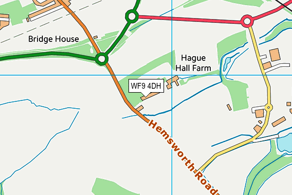 WF9 4DH map - OS VectorMap District (Ordnance Survey)