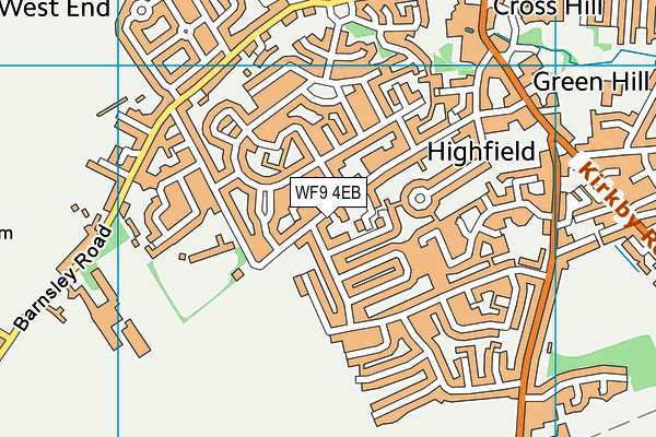 WF9 4EB map - OS VectorMap District (Ordnance Survey)