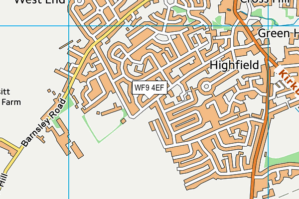 Hemsworth Town Fc Pitches map (WF9 4EF) - OS VectorMap District (Ordnance Survey)