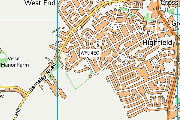 St Helens Primary School map (WF9 4EG) - OS VectorMap District (Ordnance Survey)