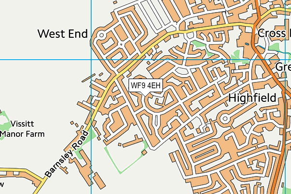 WF9 4EH map - OS VectorMap District (Ordnance Survey)