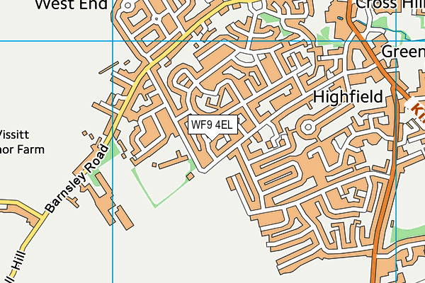 WF9 4EL map - OS VectorMap District (Ordnance Survey)