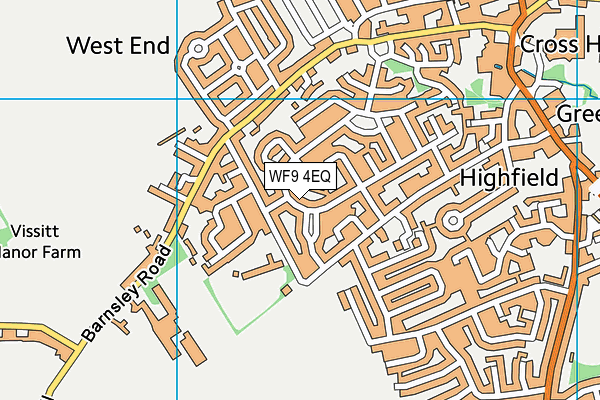 WF9 4EQ map - OS VectorMap District (Ordnance Survey)
