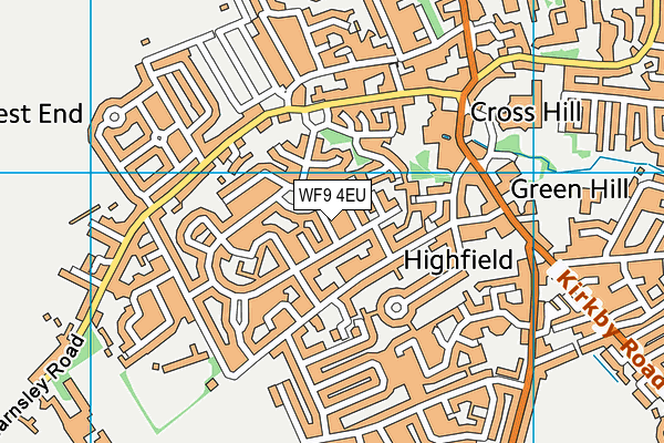 WF9 4EU map - OS VectorMap District (Ordnance Survey)