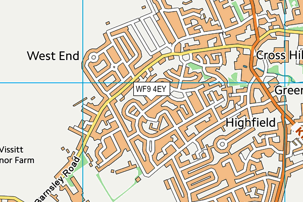 WF9 4EY map - OS VectorMap District (Ordnance Survey)
