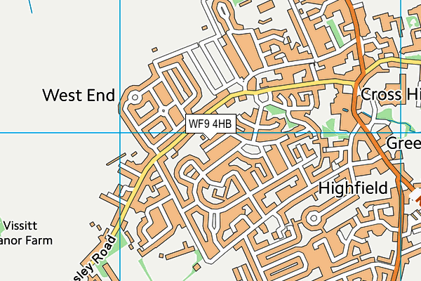 WF9 4HB map - OS VectorMap District (Ordnance Survey)