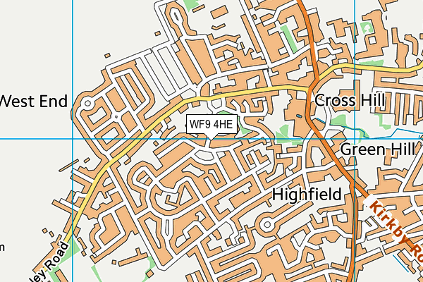 WF9 4HE map - OS VectorMap District (Ordnance Survey)