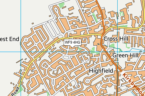 WF9 4HG map - OS VectorMap District (Ordnance Survey)