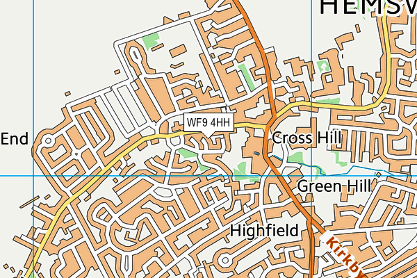 WF9 4HH map - OS VectorMap District (Ordnance Survey)