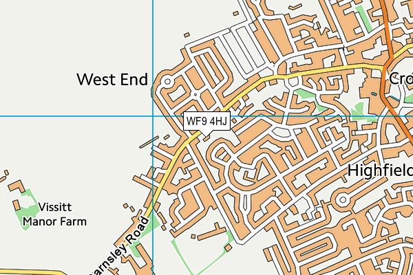 WF9 4HJ map - OS VectorMap District (Ordnance Survey)