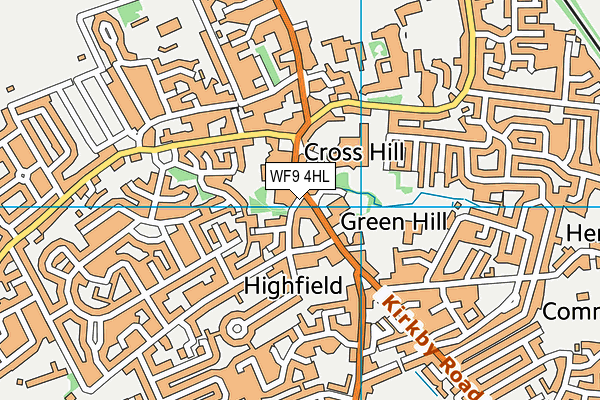 WF9 4HL map - OS VectorMap District (Ordnance Survey)