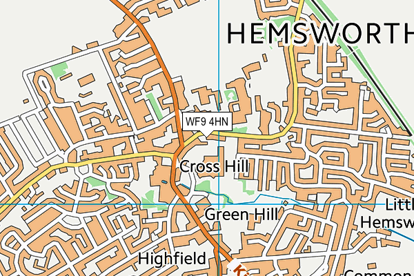 WF9 4HN map - OS VectorMap District (Ordnance Survey)