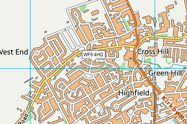 WF9 4HQ map - OS VectorMap District (Ordnance Survey)