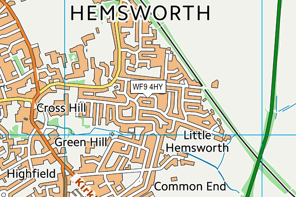 WF9 4HY map - OS VectorMap District (Ordnance Survey)