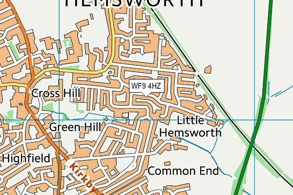 WF9 4HZ map - OS VectorMap District (Ordnance Survey)