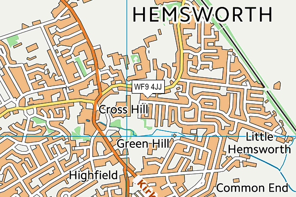 WF9 4JJ map - OS VectorMap District (Ordnance Survey)