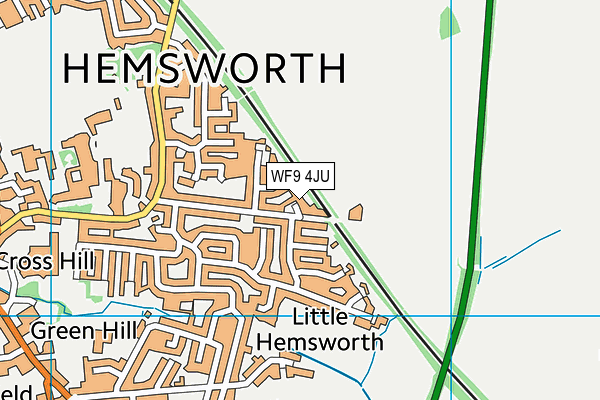 WF9 4JU map - OS VectorMap District (Ordnance Survey)