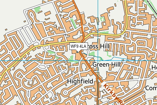 WF9 4LA map - OS VectorMap District (Ordnance Survey)