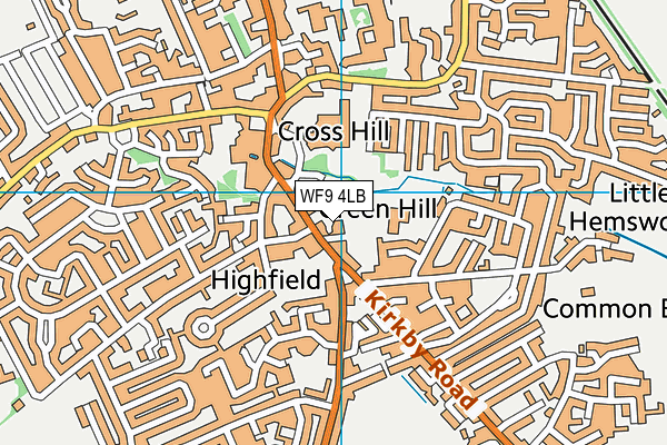 WF9 4LB map - OS VectorMap District (Ordnance Survey)