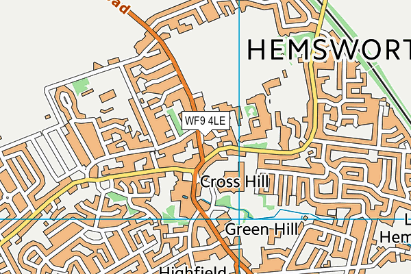 WF9 4LE map - OS VectorMap District (Ordnance Survey)