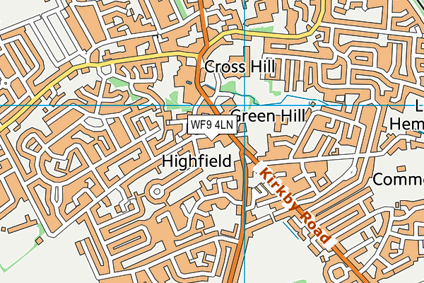 WF9 4LN map - OS VectorMap District (Ordnance Survey)