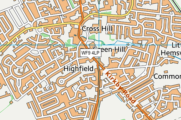 WF9 4LP map - OS VectorMap District (Ordnance Survey)