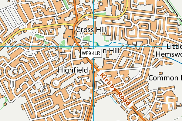 WF9 4LR map - OS VectorMap District (Ordnance Survey)
