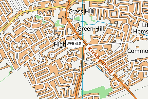 WF9 4LS map - OS VectorMap District (Ordnance Survey)