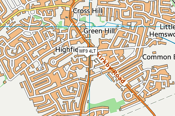 WF9 4LT map - OS VectorMap District (Ordnance Survey)