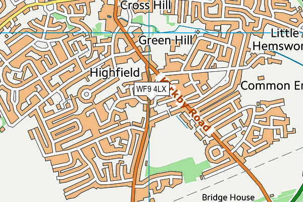 WF9 4LX map - OS VectorMap District (Ordnance Survey)