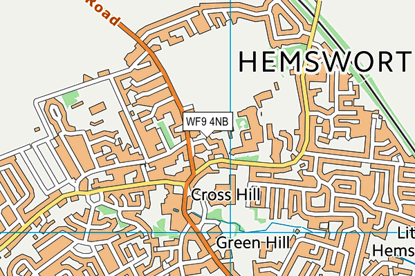 WF9 4NB map - OS VectorMap District (Ordnance Survey)