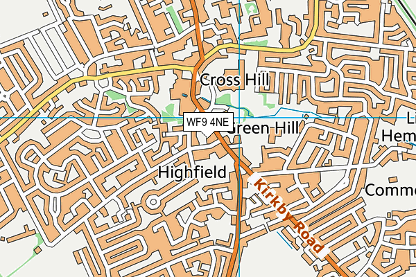 Hemsworth Community Centre map (WF9 4NE) - OS VectorMap District (Ordnance Survey)