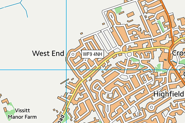WF9 4NH map - OS VectorMap District (Ordnance Survey)
