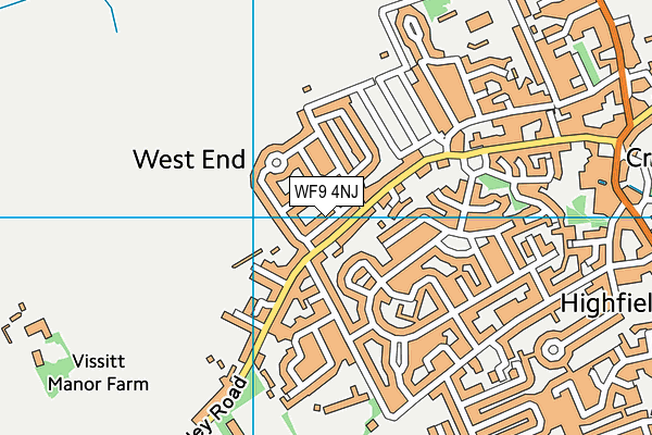 WF9 4NJ map - OS VectorMap District (Ordnance Survey)
