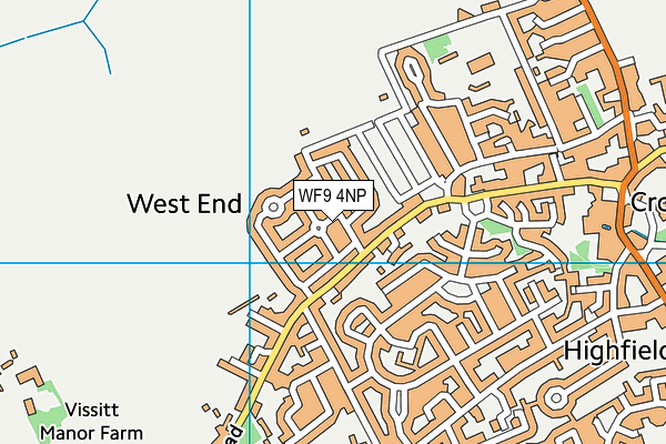 WF9 4NP map - OS VectorMap District (Ordnance Survey)