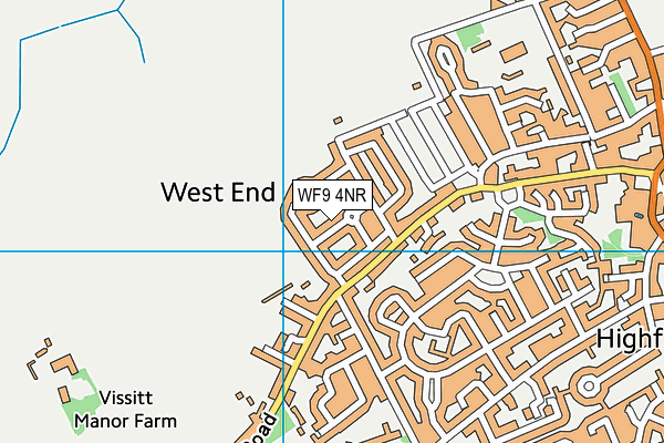 WF9 4NR map - OS VectorMap District (Ordnance Survey)