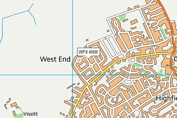 WF9 4NW map - OS VectorMap District (Ordnance Survey)