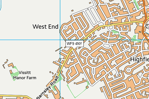 WF9 4NY map - OS VectorMap District (Ordnance Survey)