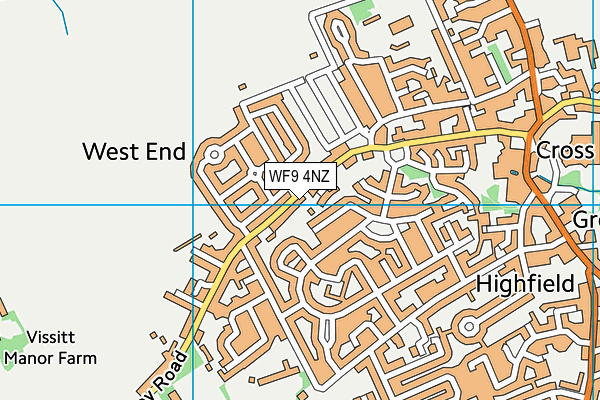 WF9 4NZ map - OS VectorMap District (Ordnance Survey)