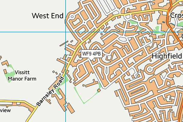 WF9 4PB map - OS VectorMap District (Ordnance Survey)