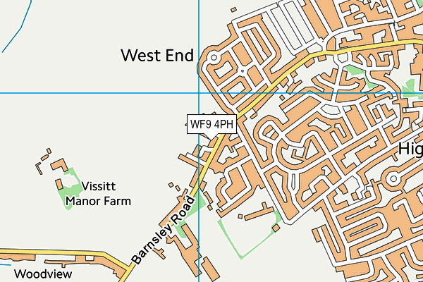WF9 4PH map - OS VectorMap District (Ordnance Survey)