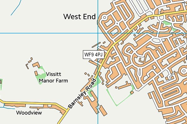 WF9 4PJ map - OS VectorMap District (Ordnance Survey)