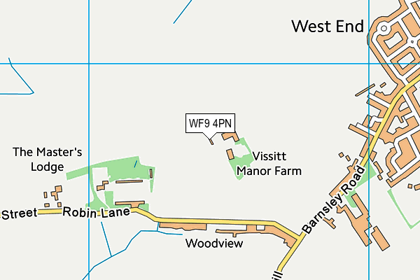 WF9 4PN map - OS VectorMap District (Ordnance Survey)