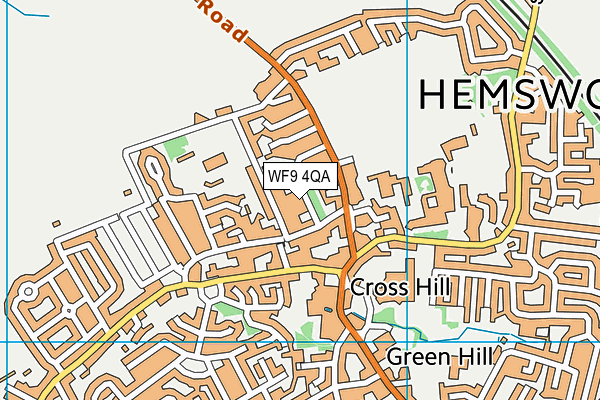 WF9 4QA map - OS VectorMap District (Ordnance Survey)