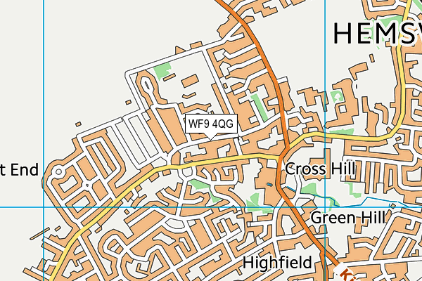 WF9 4QG map - OS VectorMap District (Ordnance Survey)