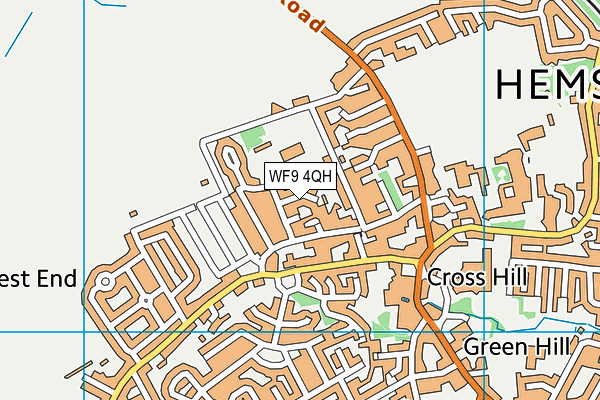 WF9 4QH map - OS VectorMap District (Ordnance Survey)